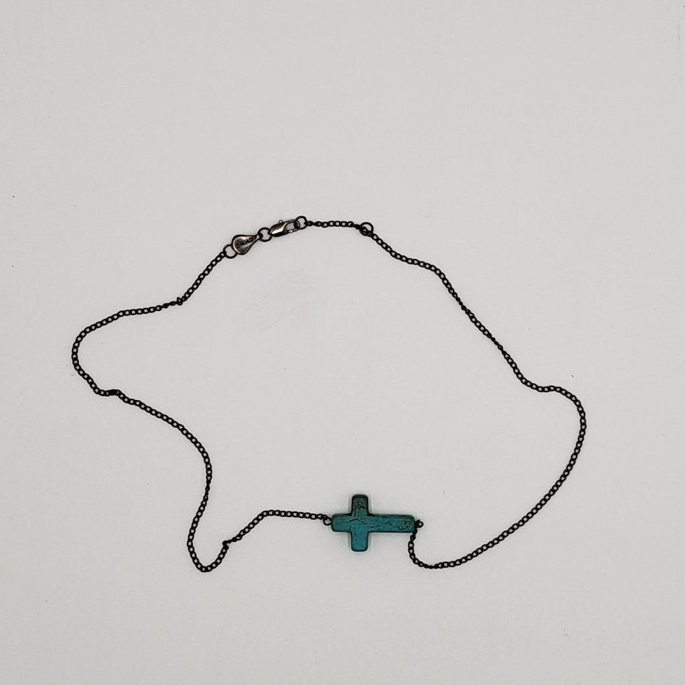 CHWC Fax Turquoise Catholic Heart Work Camp Necklace